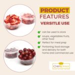 4oz Round Heavy Duty Portion Pots / Sauce Storage Containers with Lids - Image 2