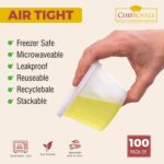 4oz Round Heavy Duty Portion Pots / Sauce Storage Containers with Lids - Image 3