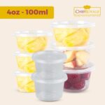 4oz Round Heavy Duty Portion Pots / Sauce Storage Containers with Lids - Image 4