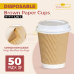 4oz Kraft ripple cups (without lids) - Image 7