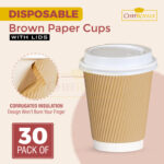 12oz  kraft ripple cups (without lids) - Image 5