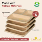 3 Compartment Bagasse Square plates - Image 6
