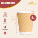 4oz Kraft ripple cups (without lids) - Image 2