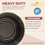 12oz Round Black Base cont+ Clear lids  - Image 3