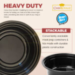 24oz Round Black Base cont+ Clear lids  - Image 4