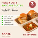 3 Compartment Bagasse Square plates - Image 7
