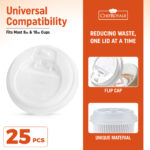 8oz reclosable Lids white - Image 3