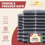 58oz Rectangular Black Base cont+ Clear lids  - Image 4