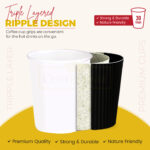 8oz Black ripple cups with out Lids - Image 4