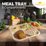 3 Compartment Bagasse Square plates - Image 3