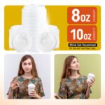 8oz reclosable Lids white - Image 5