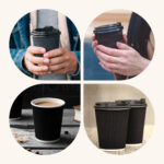 8oz Black ripple cups with out Lids - Image 7