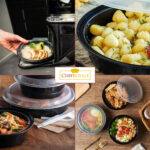 48oz Round Black Base cont+ Clear lids  - Image 2