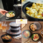 24oz Round Black Base cont+ Clear lids  - Image 7