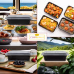 32oz Rectangular Black Base cont+ Clear lids  - Image 7