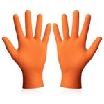 Orange Nitrile Grip Gloves