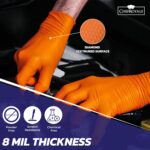 Orange Nitrile Grip Gloves - Image 4