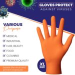 Orange Nitrile Grip Gloves - Image 2