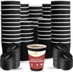8oz Black ripple cups with out Lids