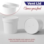 Paper Soup Cup+Lid (453ml/16oz) White - Image 2