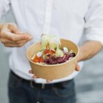 Salad Bowl Round Paper (500ml/17oz) Kraft with Plastic Lids - Image 6