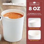 Paper Soup Cup+Lid (227ml/8oz) White - Image 3