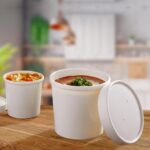 Paper Soup Cup+Lid (453ml/16oz) White - Image 8