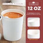 Paper Soup Cup+Lid (340ml/12oz) White - Image 3