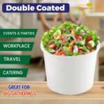 Paper Soup Cup+Lid (453ml/16oz) White - Image 6