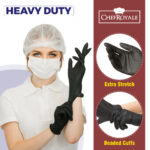 Black Nitrile Gloves - Powder Free - Professional - Image 2