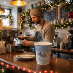 Christmas Double Wall Coffee Cup - Unique Aqueous Lining, Plastic-Free - Certified Home & Industrial Compostable - Hot & Cold Drinks (No Lids) - Image 5