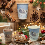 Christmas Double Wall Coffee Cup - Unique Aqueous Lining, Plastic-Free - Certified Home & Industrial Compostable - Hot & Cold Drinks (No Lids) - Image 6