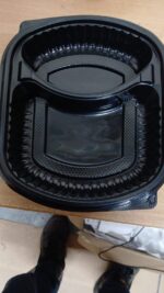 Two-Compartment Meal Prep Container with Clear PP Lids - Image 3