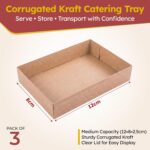 CHEF ROYALE 3-Pack Bakery Boxes without window lids, Medium Brown Cookie Boxes, Cardboard Treat Packaging for Pastries, Donuts, Macarons, Cakes, and Chocolate Covered Strawberries - Image 7