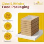 CHEF ROYALE 3-Pack Bakery Boxes with Window Lids, XL Brown Cookie Boxes, Cardboard Treat Packaging for Pastries, Donuts, Macarons, Cakes, and Chocolate Covered Strawberries - Image 5