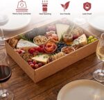 CHEF ROYALE 5-Pack Bakery Boxes without Window Lids, XL Brown Cookie Boxes, Cardboard Treat Packaging for Pastries, Donuts, Macarons, Cakes, and Chocolate Covered Strawberries - Image 3