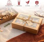 CHEF ROYALE 3-Pack Bakery Boxes with Window Lids, XL Brown Cookie Boxes, Cardboard Treat Packaging for Pastries, Donuts, Macarons, Cakes, and Chocolate Covered Strawberries - Image 3