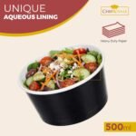 CHEF ROYALE Black Salad Paper Bowls with Lids - Takeaway Bowls for Hot/Cold Food - Leakproof Soup Containers for Your Meals - Image 5