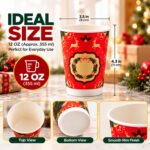 CHEF ROYALE Pack of 500 12oz Christmas Double Wall Paper Cups for Hot Drink (without lids) - Image 4