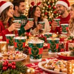 CHEF ROYALE Pack of 50 8oz Christmas Double Wall Paper Cups for Hot Drinks (without lids) - Image 6